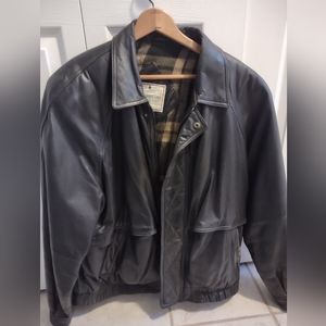 John Ashford Outdoors Men's Black Leather Jacket XL